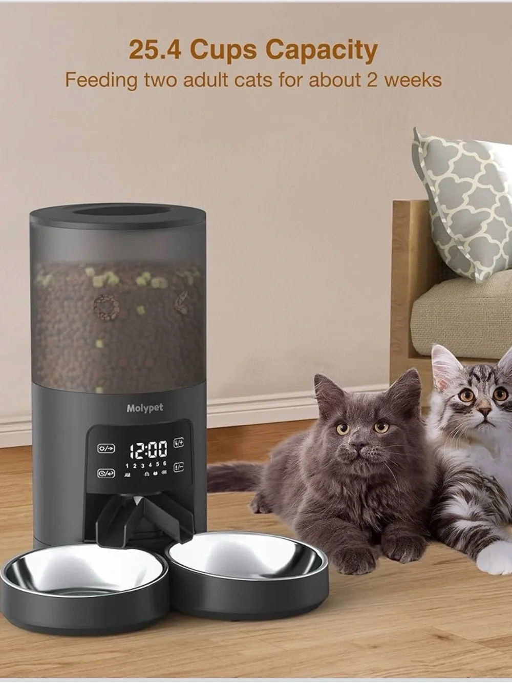 Automatic Cat Feeders for 2 Cats, new